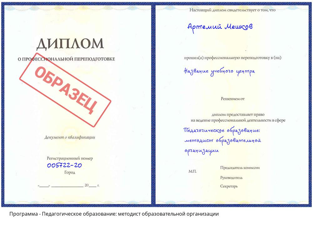 Педагогическое образование: методист образовательной организации Жуковский