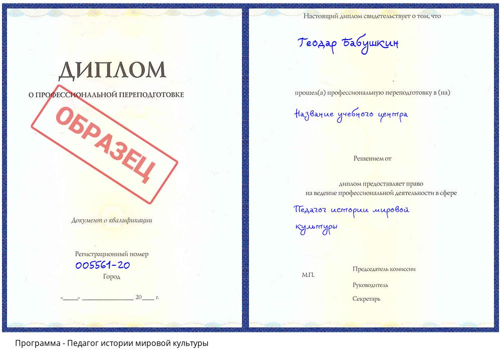 Педагог истории мировой культуры Жуковский